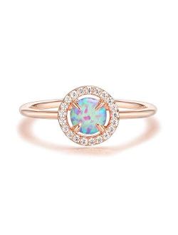 14K Gold Plated Cute Opal Ring, Adjustable | Gold Rings for Women
