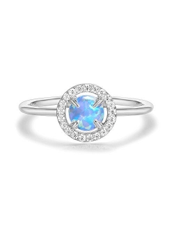 14K Gold Plated Cute Opal Ring, Adjustable | Gold Rings for Women