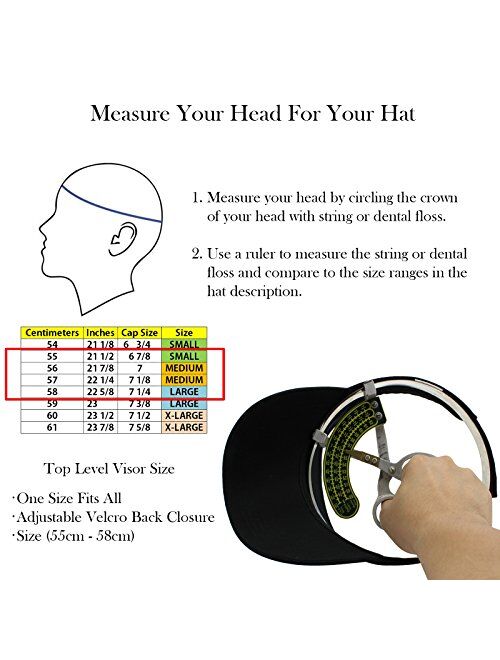 Top Level Sun Sports Visor Men Women - One Size Cap Hat