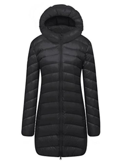 CATERTO Women Ultra Light Down Packable Hooded Coat