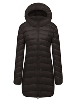 CATERTO Women Ultra Light Down Packable Hooded Coat