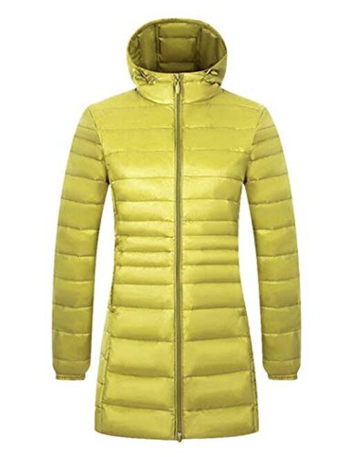 CATERTO Women Ultra Light Down Packable Hooded Coat