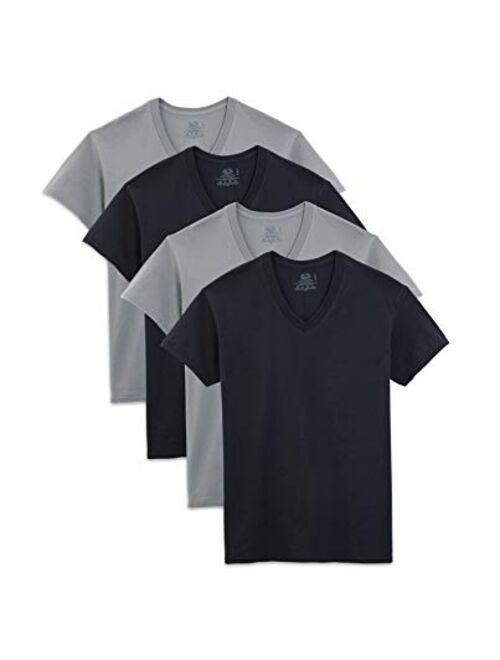 Fruit of the Loom Men's Premium V-Neck Tee (Pack of 4)