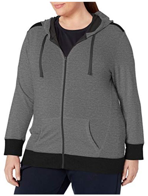 JUST MY SIZE Women's Plus Size Active French Terry Full-Zip Hoodie