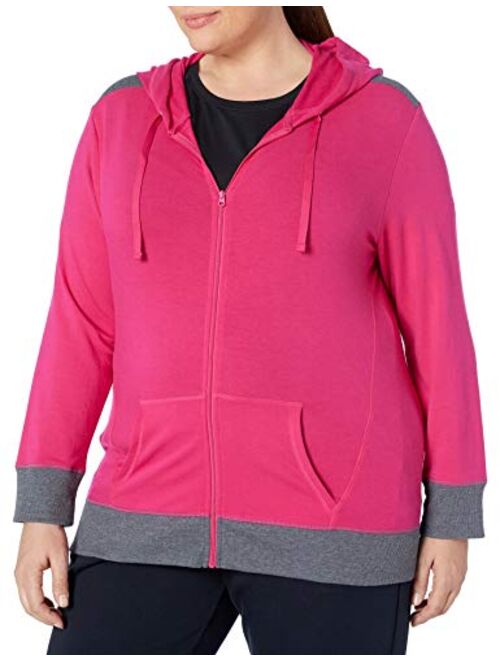 JUST MY SIZE Women's Plus Size Active French Terry Full-Zip Hoodie