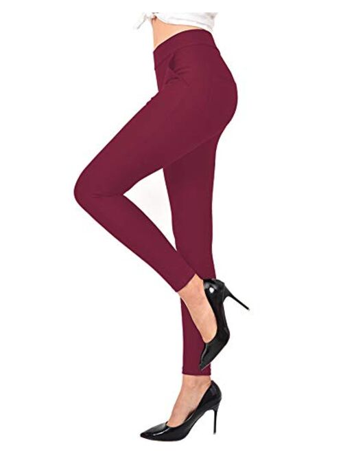 Ginasy Dress Pants for Women Stretch Pull-on Pants Ease into Comfort Office Ponte Pants