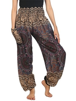 LOFBAZ Elephant Harem Pants for Women S-4XL Plus Yoga Hippie Boho PJ Clothing