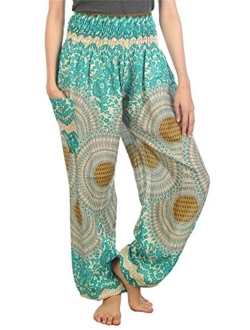 LOFBAZ Elephant Harem Pants for Women S-4XL Plus Yoga Hippie Boho PJ Clothing