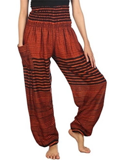 LOFBAZ Elephant Harem Pants for Women S-4XL Plus Yoga Hippie Boho PJ Clothing