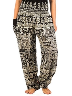 LOFBAZ Elephant Harem Pants for Women S-4XL Plus Yoga Hippie Boho PJ Clothing