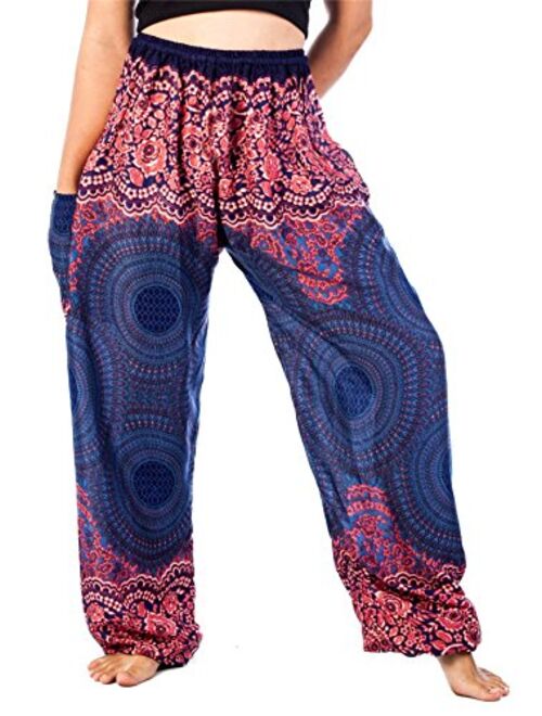 LOFBAZ Elephant Harem Pants for Women S-4XL Plus Yoga Hippie Boho PJ Clothing