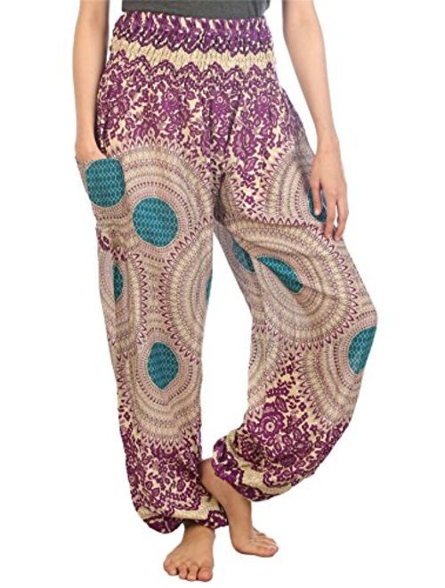 LOFBAZ Elephant Harem Pants for Women S-4XL Plus Yoga Hippie Boho PJ Clothing