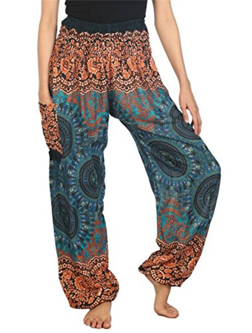 LOFBAZ Elephant Harem Pants for Women S-4XL Plus Yoga Hippie Boho PJ Clothing