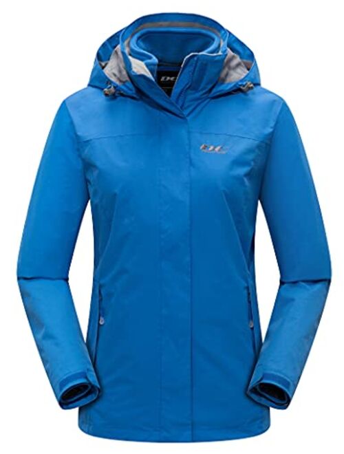 Diamond Candy Women's Winter Ski Jacket, 3-in-1 Warm Waterproof Coat with Windproof Fleece Liner