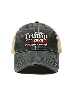 CHOK.LIDS Trump 2020 Keep America Great Campaign Embroidered US Hat Baseball Trucker Cap New TC10