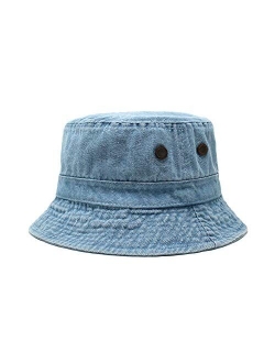 CHOK.LIDS Cotton Bucket Hats Unisex Wide Brim Outdoor Summer Cap Hiking Beach Sports