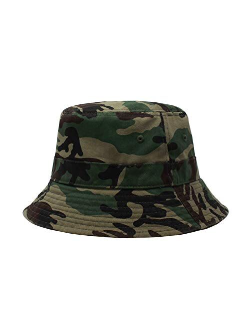 CHOK.LIDS Cotton Bucket Hats Unisex Wide Brim Outdoor Summer Cap Hiking Beach Sports