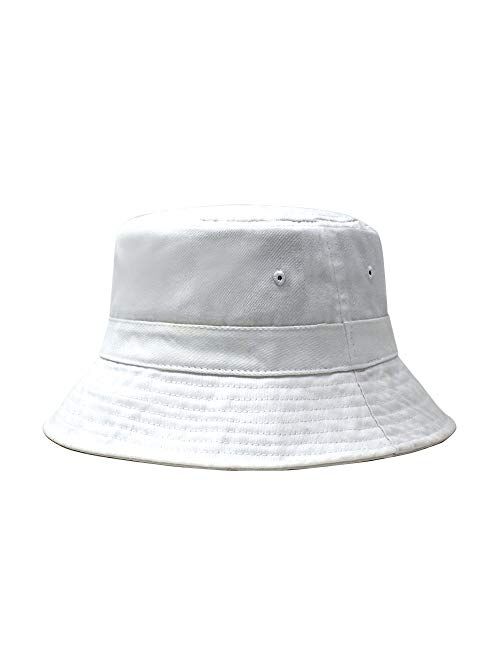 CHOK.LIDS Cotton Bucket Hats Unisex Wide Brim Outdoor Summer Cap Hiking Beach Sports