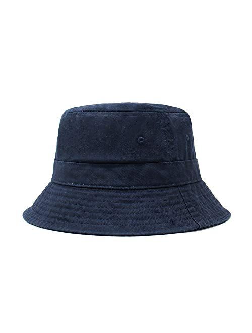 CHOK.LIDS Cotton Bucket Hats Unisex Wide Brim Outdoor Summer Cap Hiking Beach Sports