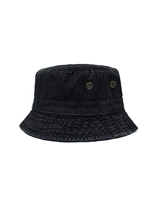 CHOK.LIDS Cotton Bucket Hats Unisex Wide Brim Outdoor Summer Cap Hiking Beach Sports