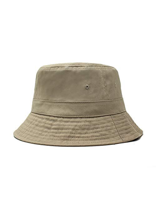 CHOK.LIDS Cotton Bucket Hats Unisex Wide Brim Outdoor Summer Cap Hiking Beach Sports