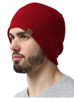 Winter Beanie Knit Hats for Men & Women - Warm, Stretchy & Soft Daily Ribbed Toboggan Cap