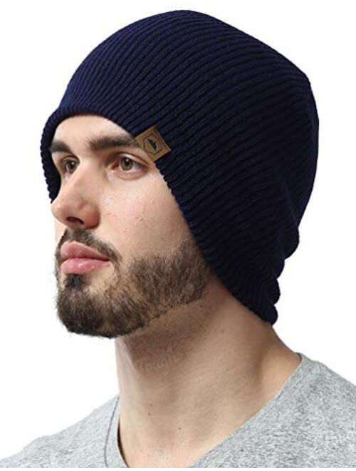 Winter Beanie Knit Hats for Men & Women - Warm, Stretchy & Soft Daily Ribbed Toboggan Cap