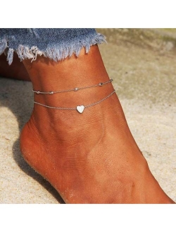 Artmiss Boho Starfish Anklet Seashell Pendants Anklets Lovely Ankle Bracelet Foot Jewelry for Women Summer Barefoot Beach Anklet