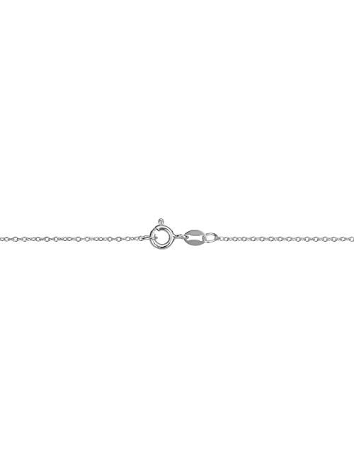 Kooljewelry Sterling Silver Round Cable Chain Necklace (1.2 mm, 1.6 mm or 2.1 mm)