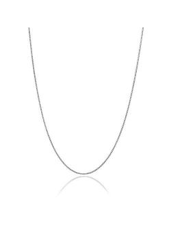 Bling For Your Buck Solid Italian 925 Sterling Silver Very Thin .7mm Box Chain Necklace 14" - 36"