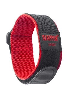 IVAPPON Hook Loop Sport Watch Strap 18mm 20mm Nylon Straps Black Blue Fastening Watchband