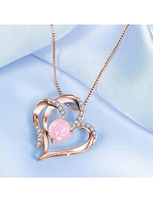 Heart Necklace 14K Gold Plated 5A Cubic Zirconia Pendant Necklaces for women