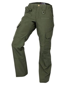 LA Police Gear Women's Operator Tractical Pant with 8 Pockets and Elastic Waist