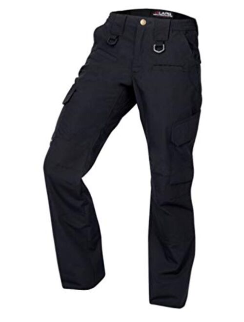 LA Police Gear Women's Operator Tractical Pant with 8 Pockets and Elastic Waist