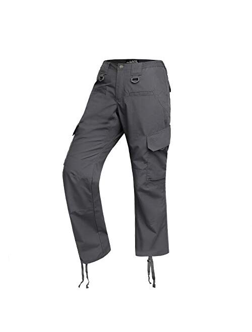 LA Police Gear Women's Operator Tractical Pant with 8 Pockets and Elastic Waist