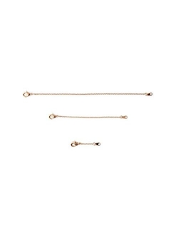 HONEYCAT Delicate Necklace Extender Set 2", 4", 6" or 1", 3", 5" in 18k Gold Plate, 18k Rose Gold Plate, or Silver | Minimalist, Delicate Jewelry