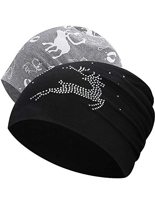 Womens Cotton Beanie Lace Turban Soft Sleep Cap Chemo Hats Fashion Slouchy Hat