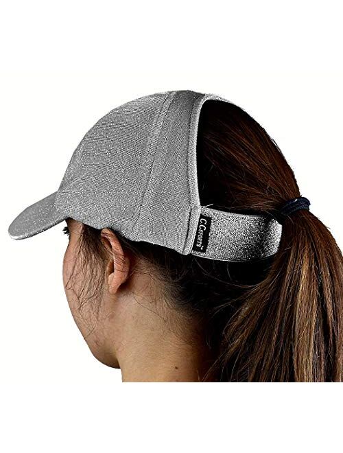 C.C Ponycap Messy High Bun Ponytail Adjustable Glitter Mesh Trucker Baseball Cap