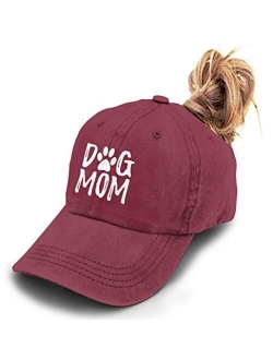 Splash Brothers Customized Unisex Dog Mom Vintage Jeans Adjustable Baseball Cap Cotton Denim Dad Hat