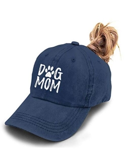 Splash Brothers Customized Unisex Dog Mom Vintage Jeans Adjustable Baseball Cap Cotton Denim Dad Hat