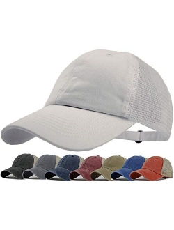 HH HOFNEN Men Women Washed Distressed Twill Cotton Baseball Cap Vintage Adjustable Dad Hat