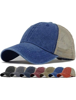 HH HOFNEN Men Women Washed Distressed Twill Cotton Baseball Cap Vintage Adjustable Dad Hat