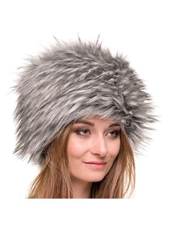 Futrzane Russian Faux Fur Hat for Women - Like Real Fur - Comfy Cossack Style