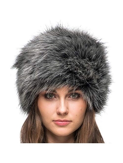 Futrzane Russian Faux Fur Hat for Women - Like Real Fur - Comfy Cossack Style