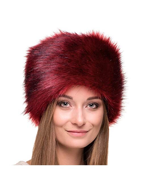 Futrzane Russian Faux Fur Hat for Women - Like Real Fur - Comfy Cossack Style