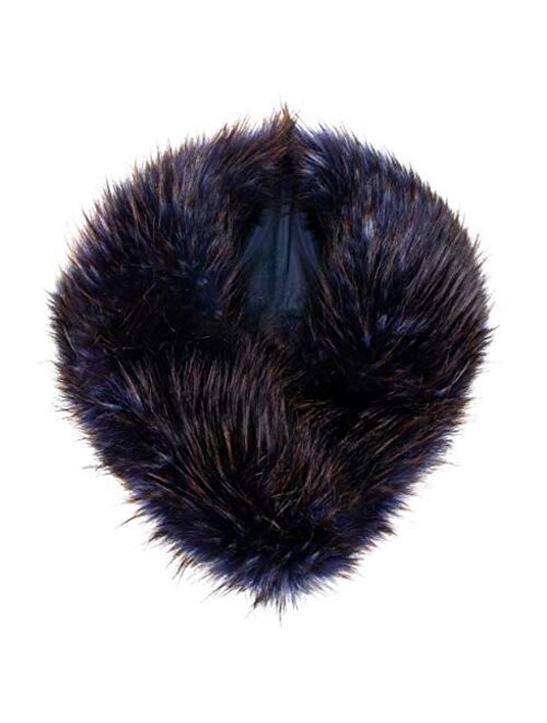 Futrzane Detachable Faux Fur Collar Wrap for Women - Retro Scarf - Like Real Fur