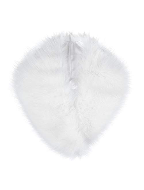 Futrzane Detachable Faux Fur Collar Wrap for Women - Retro Scarf - Like Real Fur