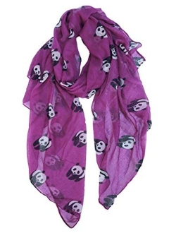 GERINLY Cute Panda Bear Scarfs for Women Cotton Head Wrap Scarves Panda Gifts Accessories