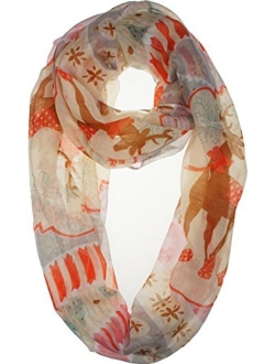 VIVIAN & VINCENT Soft Light Weight Christmas Holiday Festival Sheer Scarf