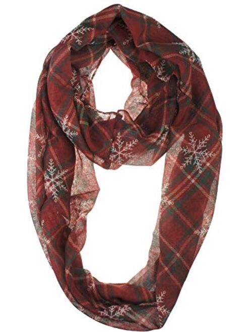 VIVIAN & VINCENT Soft Light Weight Christmas Holiday Festival Sheer Scarf